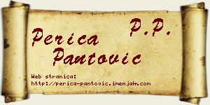 Perica Pantović vizit kartica